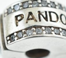 Ezüst(Ag) biztonság lánc karkötőhöz, Pandora jelzéssel, h: 9 cm, bruttó: 5,4 g