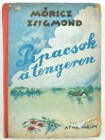 Móricz Zsigmond: Pipacsok a tengeren. Szigethy István rajzaival. Bp., (1938), Athenaeum. Első kiadás. Kiadói illusztrált félvászon-kötés, kissé kopottas borítóval., laza kötéssel, nádudvari. vitéz Kiss Lajos ex librisével