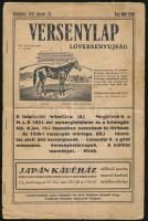 cca 1925 3 db lóverseny újság: Handicap, Magyar Turf, Versenylap