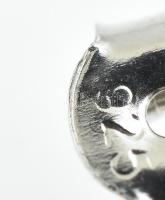 Ezüst(Ag) fülbevalópár színes kövekkel, jelzett, d: 2,5 cm, bruttó: 6,9 g