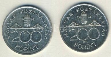 1992. 200Ft Ag "MNB" (2x) T:2