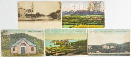Kb. 100 db RÉGI képeslap vegyes minőségben: történelmi magyar és külföldi városok, motívumok / Cca. ...