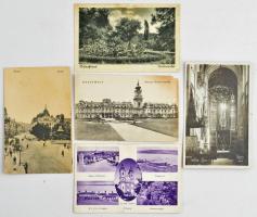 Kb. 100 db RÉGI képeslap vegyes minőségben: történelmi magyar és külföldi városok, motívumok / Cca. ...