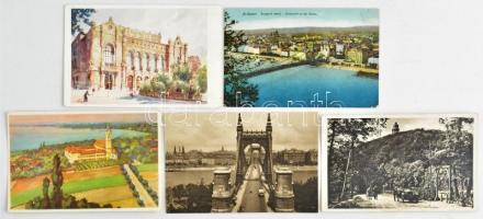 Kb. 100 db RÉGI képeslap vegyes minőségben: történelmi magyar és külföldi városok, motívumok / Cca. ...