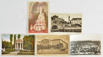 Kb. 100 db RÉGI képeslap vegyes minőségben: történelmi magyar és külföldi városok, motívumok / Cca. ...