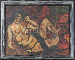 Frank jelzéssel: Csendélet, 1941. Olaj, karton. Üvegezett fa keretben. 40x50 cm