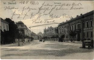 1905 Wiener Neustadt, Bécsújhely; Bahngasse / street (fl)