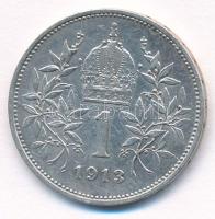 Ausztria 1913. 1K Ag "Ferenc József" T:2 
Austria 1913. Corona Ag "Franz Joseph&quot...