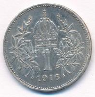 Ausztria 1916. 1K Ag "Ferenc József" T:2 
Austria 1913. Corona Ag "Franz Joseph&quot...