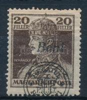 Nagyvárad 1919 Károly 20f eltolódott felülnyomással, Bodor vizsgálójellel