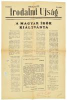 1956 A magyar írók kiáltványa - Az Irodalmi Újság különkiadása