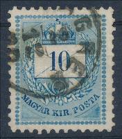 1874 10kr jobb alsó háromszög vésetjavítással (ex Lovász)