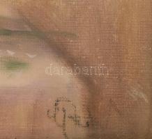 Olvashatatlan jelzéssel: Orgonák. Olaj, vászon. Üvegezett, sérült fa keretben, 40×30 cm