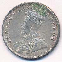 Brit-India 1919. 1R Ag "V. György" T:3 fülnyom, anyaghiány  British India 1919. 1 Rupee Ag "George V" C:F earmark, missing material