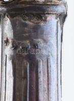 Ezüst nyelű (Ag) süteményes kés és villa készlet, díszdobozban. 6 személyes: Jelzett, mesterjegyes