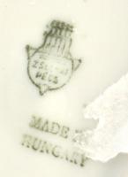 Zsolnay porcelán őzmama a gidájával figura, kézzel festett, jelzett, hibátlan, m: 17,5 cm, h: 13 cm