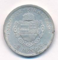 1935. 2P Ag "Rákóczi" T:1- patina Adamo P7.2