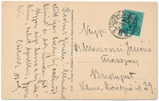 1933 Szentmártonkáta, Római katolikus templom és iskola + "LÖKÖSHÁZA - BUDAPEST 6 B" vasút...