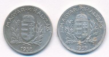 1938. 1P Ag + 1939. 1P Ag T:1-,2 szennyeződés Adamo P6