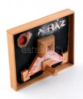 Tornay Endre András (1949-2008): A ház, fa, vegyes technika, hátoldalon jelzett, 16,5×20,5 m