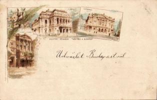 1899 Budapest színházak litho (PS-card)