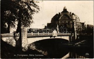 1930 Temesvár, Timisoara; Baile Centrale / Központi fürdő, villamosok / spa, trams