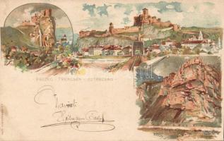 Trencsén litho (PS-card)