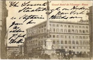 1909 Roma, Rome; Grand Hotel de lEurope (EK)