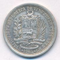 Venezuela 1965. 1B Ag T:1- Venezuela 1965. 1 Bolivar Ag C:AU
Krause Y# 37a