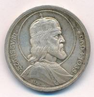 1938. 5P Ag "Szent István" T:2 patina Adamo P8.1