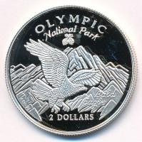 Cook-szigetek 1996. 2$ Ag Olympic Nemzeti Park T:PP Cook Islands 1996. 2 Dollars Ag Olympic National Park C:PP Krause KM#280