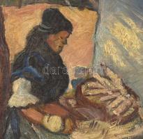 Blattner Géza (1893-1967): Kendertilolók, 1921. Olaj, vászon, jelzettm kissé sérült (apró lyukkal). ...