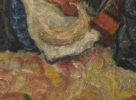 Blattner Géza (1893-1967): Kendertilolók, 1921. Olaj, vászon, jelzettm kissé sérült (apró lyukkal). ...