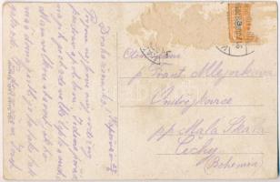 1917 Kaposvár, Kossuth tér, Erzsébet szálloda. Szabó Lipót kiadása (Rb)