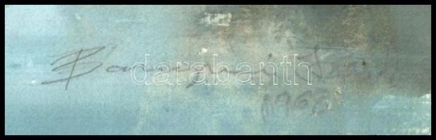 Olvashatatlan jelzéssel: Vízparti táj. Gouache, papír. 28x40 cm