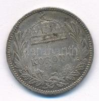 1915KB 1K Ag "Ferenc József" T:2 patina, kis ph
Adamo K5.1