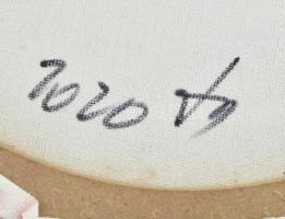 Kun Sarolta (1990-): Ruby red. Akril,vászon, jelzett, 30 cm