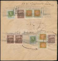 1929 Forgalmi adó könyvecske sok adó illeték bélyeggel