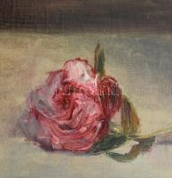 Szikszay Ferenc (1871-1908): Pünkösdi rózsák, 1901. Olaj, vászon, hátoldalán autográf felirattal. 55...