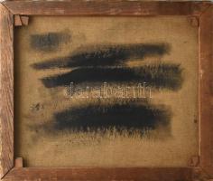 Jelzés nélkül: Expresszív táj. Olaj, vászon, hátoldalán átfestett felirattal, 50×59,5 cm