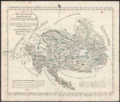 cca 1810 Die Oestreichische Erbmonarchie, (Az osztrák örökös monarchia térképe), ...entworfen und gezeichnet: Joseph Marx von Liechtenstern, ceruzás bejegyzésekkel, hajtásnyommal, szakadással, kis foltokkal, kis lyukkal, 24x29 cm