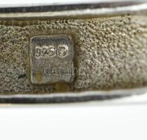 Ezüst (Ag) fülbevalópár, cirkóniával ékítve, jelzett, br:9,25g, 2cm