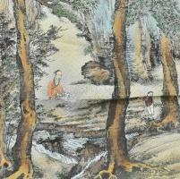 Kínai fali vászon, 93×28 cm