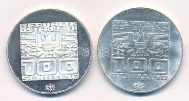 Ausztria 1976. 100Sch Ag "Téli Olimpia Innsbruck" (2x) T:1,1 (eredetileg PP)
Austria 1976...