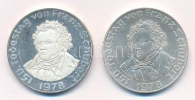 Ausztria 1978. 50Sch Ag Franz Schubert T:1,1 (eredetileg PP)  Austria 1978. 50 Schilling Ag Franz Schubert C:UNC,UNC (originally PP)  Krause KM#2922