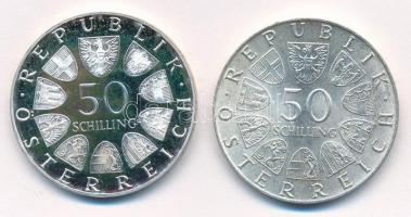 Ausztria 1974. 50Sch Ag "50 éves az osztrák rádió" (2x) T:1-,PP fo. 
Austria 1974. 50 Sch...