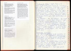 cca 1990-2000 Ételreceptek, kézzel írt vagy beragasztott ételreceptekkel