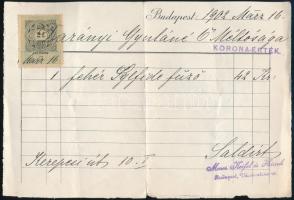 1902 Keifel és Hirsch díszes grafikus divatáru számla