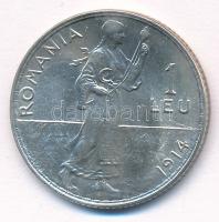 Románia 1914. 1L "I. Károly" Ag T:1,1- kis patina
Romania 1914. 1 Leu "Carol I.&quot...