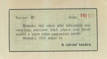 Miskolc 1919. 1K T:I